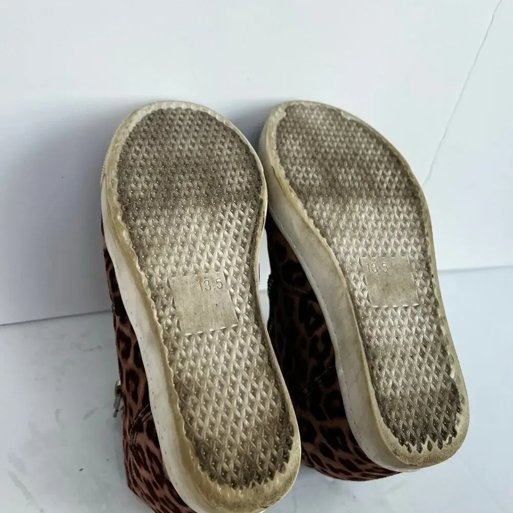 Soda Girls Animal Print Fashion Sneakers, Girls size 13.5
